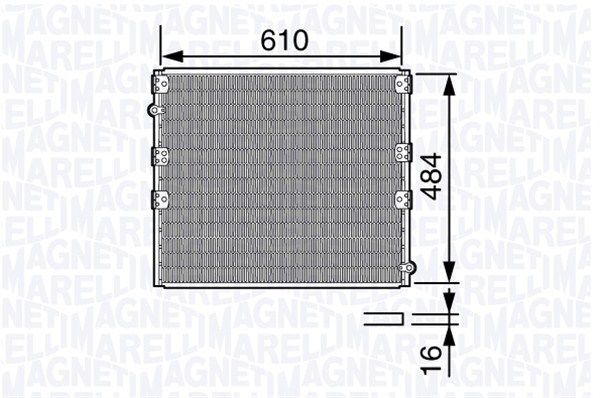 MAGNETI MARELLI Lauhdutin, ilmastointilaite 350203683000